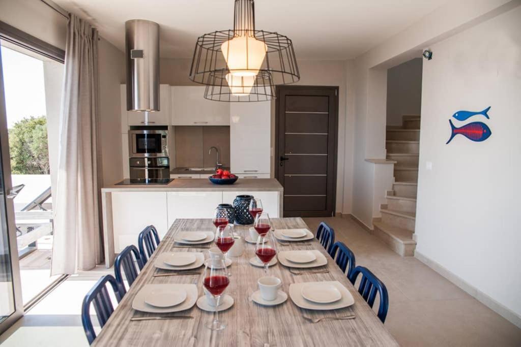 New Villa Blue With Private Pool At Trapezaki Livathos  Kültér fotó