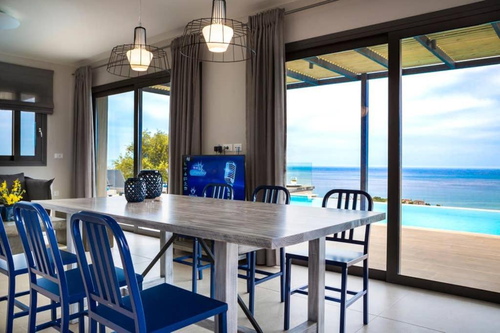 New Villa Blue With Private Pool At Trapezaki Livathos  Kültér fotó